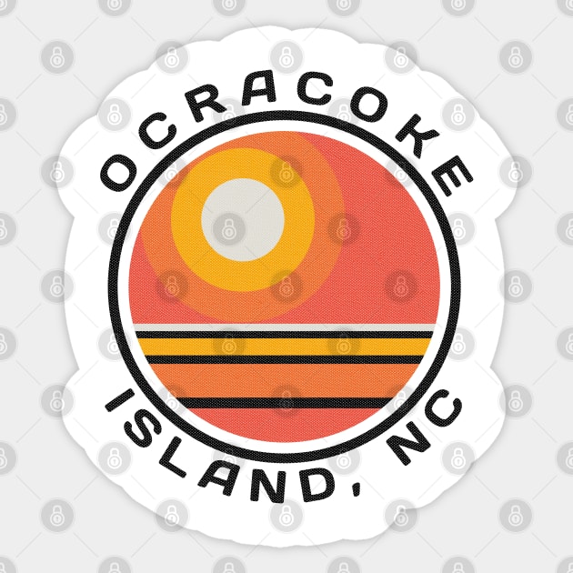 Ocracoke Island, NC Summertime Vacationing Sunrise Sticker by Contentarama